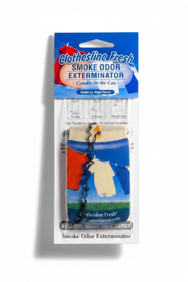 Car Fragrance Hanging "Smoke Odor Eliminator". A candle for your car.