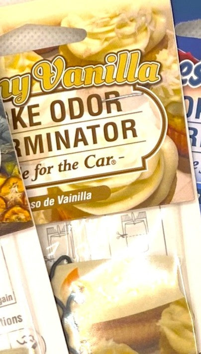 Car Fragrance Hanging "Smoke Odor Eliminator". A candle for your car.