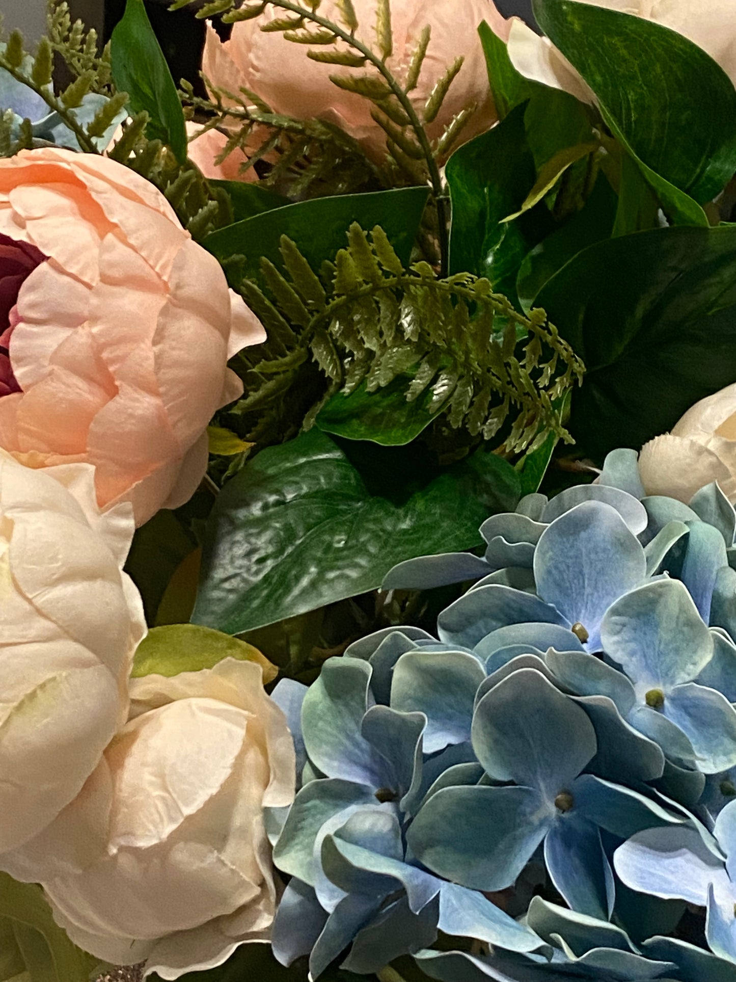 Crystal Rhinestone Vase Lake Blue V-Style design (heavy, cylinder, glass) is 15" tall. Long-stem silk floral arrangements sold separately.