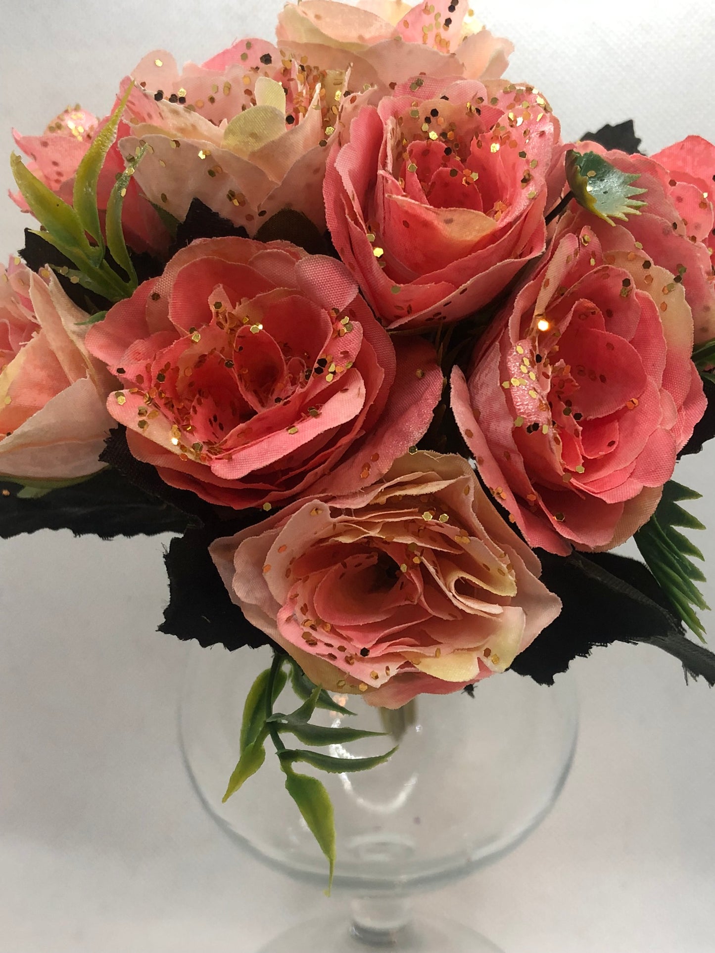 Small Rose Bouquet in Various Colors (Bling-it with glitter highlights, optional.)