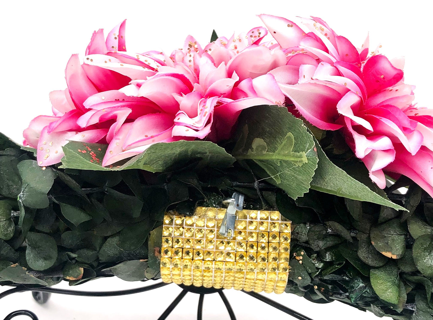 Pink Bling Eucalyptus Swag (32" width), Eco-friendly wall hanging design that makes your room smell great.