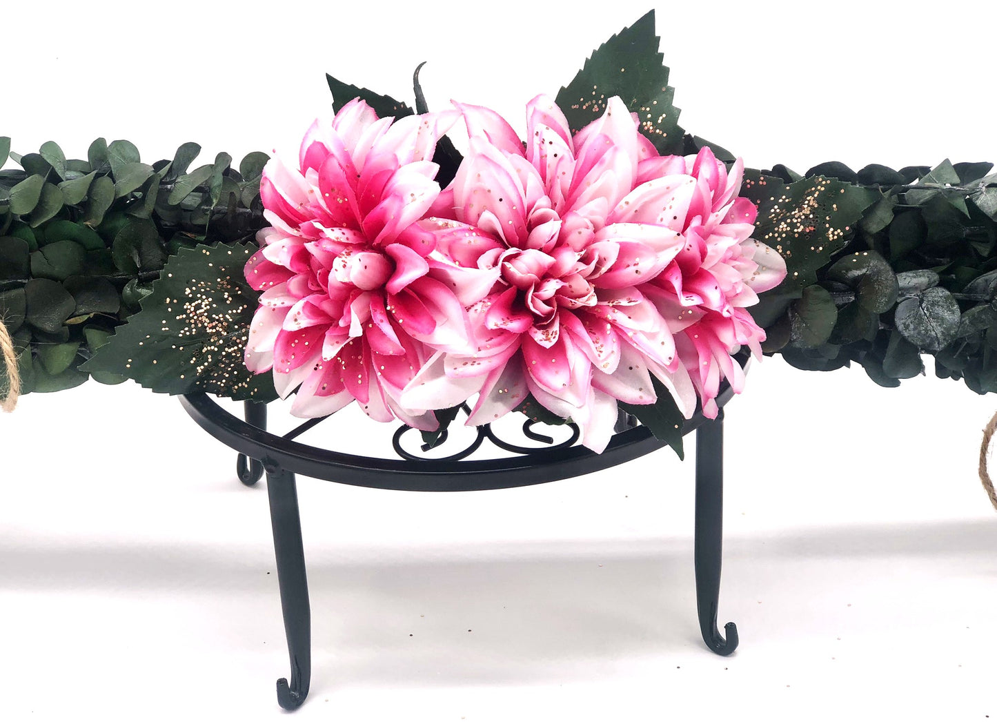 Pink Bling Eucalyptus Swag (32" width), Eco-friendly wall hanging design that makes your room smell great.