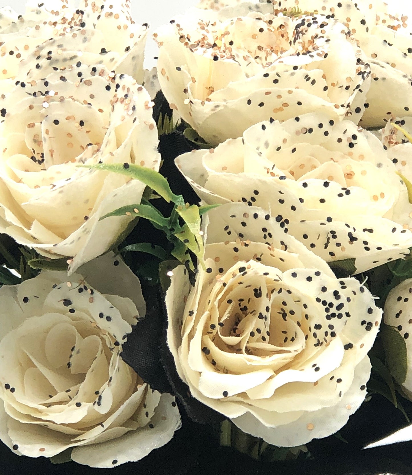 Rose Bouquet in Safari Vase Floral Arrangement with Jewelry/Candle Holder, Salt & Pepper set of 2 pieces.