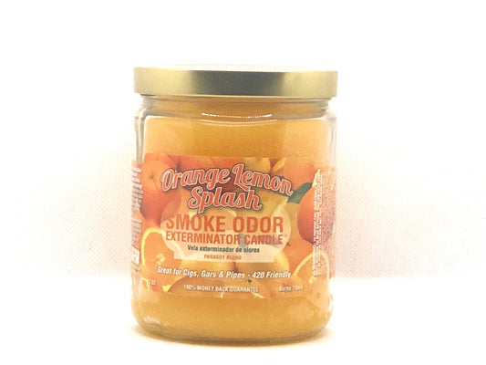 Orange Lemon Splash Fragrant Candles - Even if you don't "Smoke Odor Exterminator" home fragrance candles provides great smell all day long. Lasts up to 70 hours.