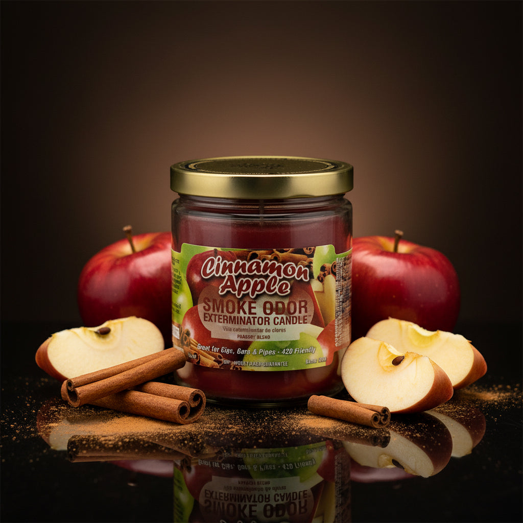 Apple Cinnamon Fragrant Candles - Even if you don't "Smoke Odor Exterminator" home fragrance candles provides great smell all day long. Lasts up to 70 hours.