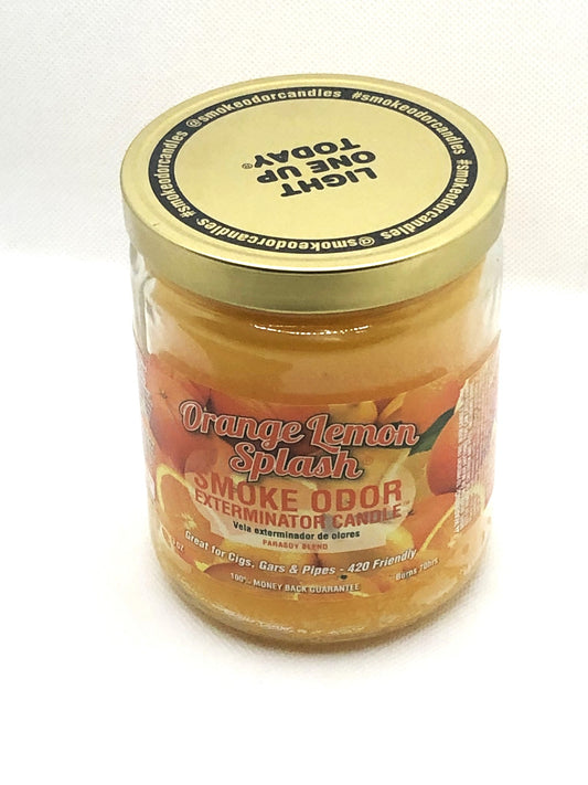 Orange Lemon Splash Fragrant Candles - Even if you don't "Smoke Odor Exterminator" home fragrance candles provides great smell all day long. Lasts up to 70 hours.