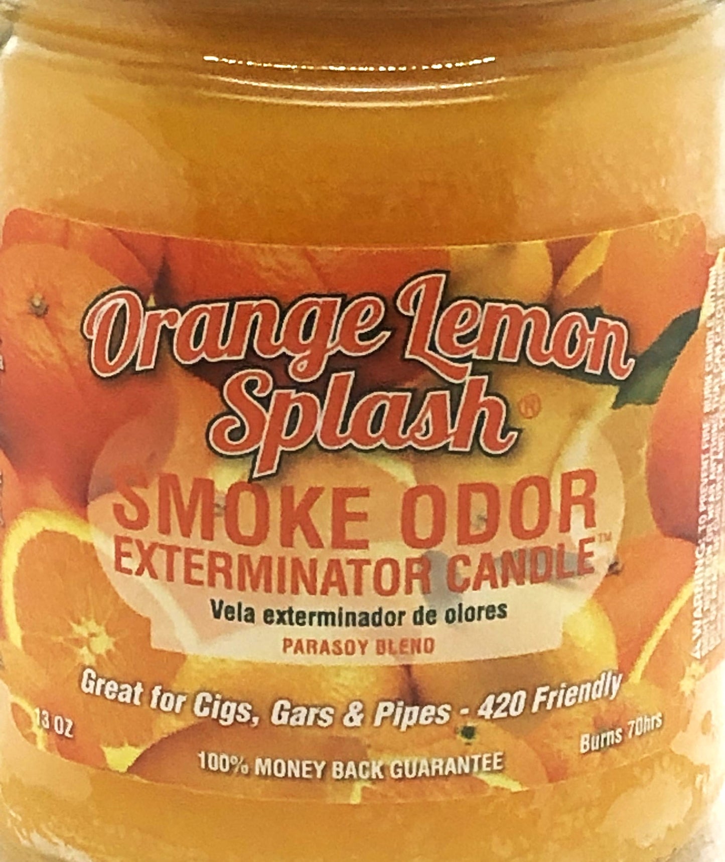 Orange Lemon Splash Fragrant Candles - Even if you don't "Smoke Odor Exterminator" home fragrance candles provides great smell all day long. Lasts up to 70 hours.