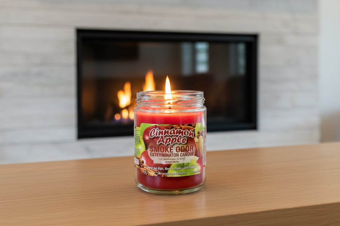Apple Cinnamon Fragrant Candles - Even if you don't "Smoke Odor Exterminator" home fragrance candles provides great smell all day long. Lasts up to 70 hours.