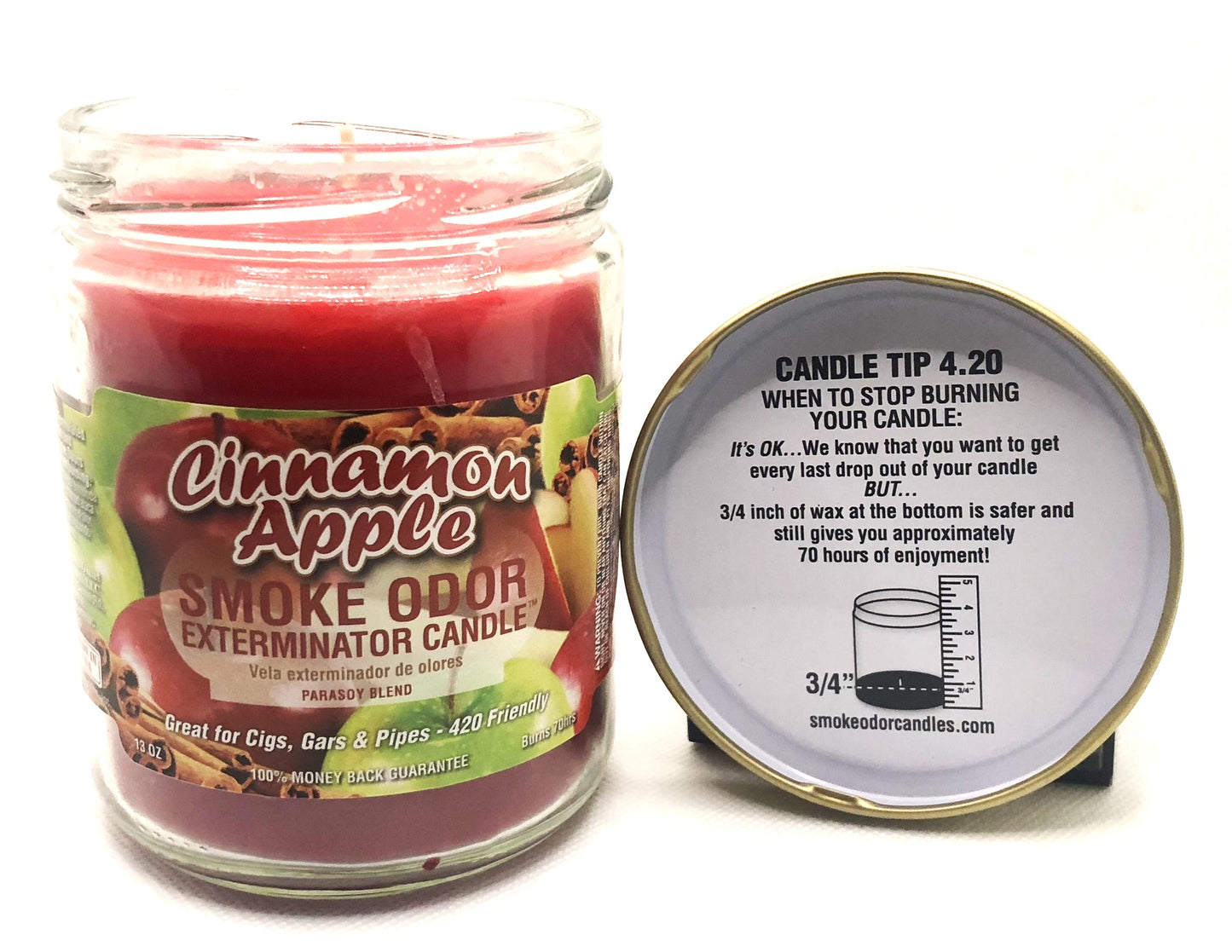Apple Cinnamon Fragrant Candles - Even if you don't "Smoke Odor Exterminator" home fragrance candles provides great smell all day long. Lasts up to 70 hours.