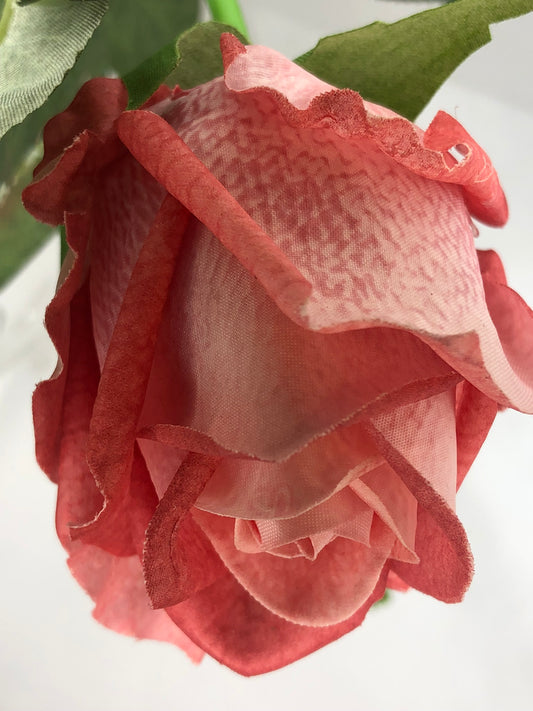 Artificial Rose Long-stem bouquets with silk flowers and green leaves are 24" tall.